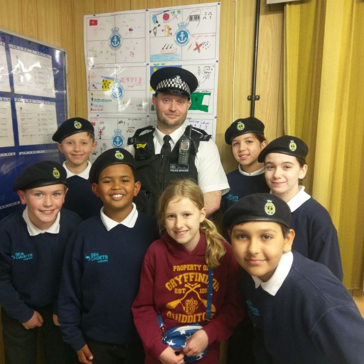 Junior Cadets meet PC Rowe