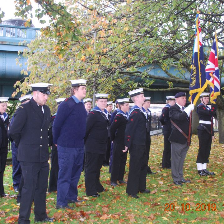 WREATH LAYING AT JOHN TROTTER MEMORIAL 2019