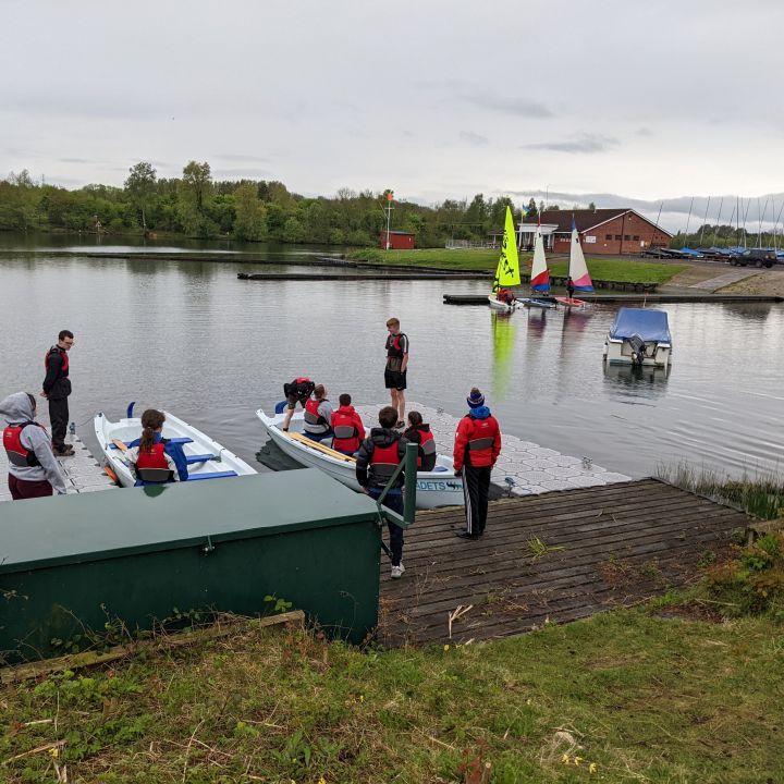 Cadets getting ready for their on the water activities.