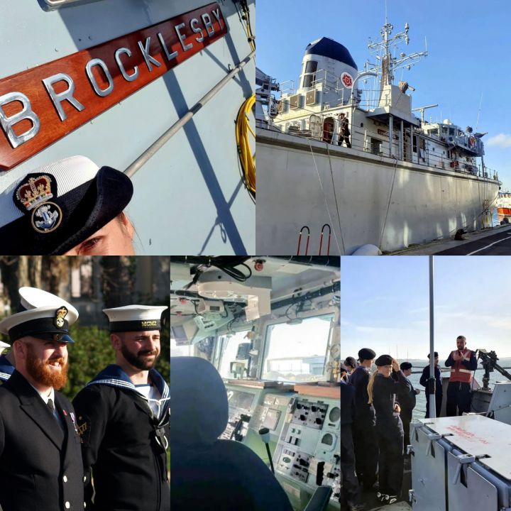VISIT TO HMS BROCKLESBY