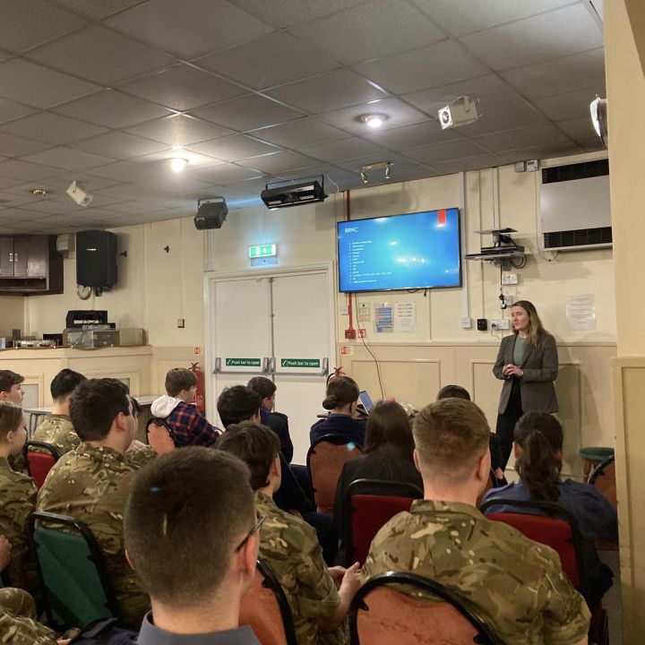 Visit from SLt M Spink RN