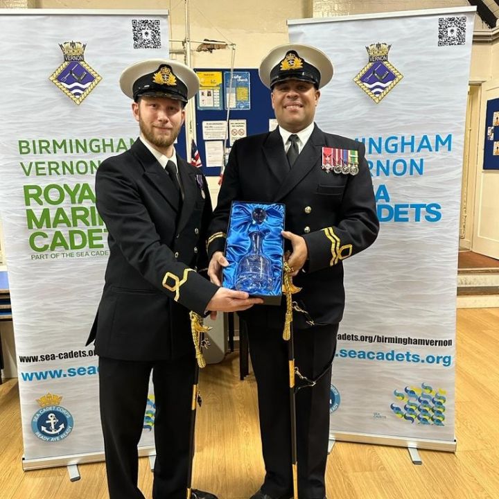 LT O Chambers MBE RNR presented with leaving gift