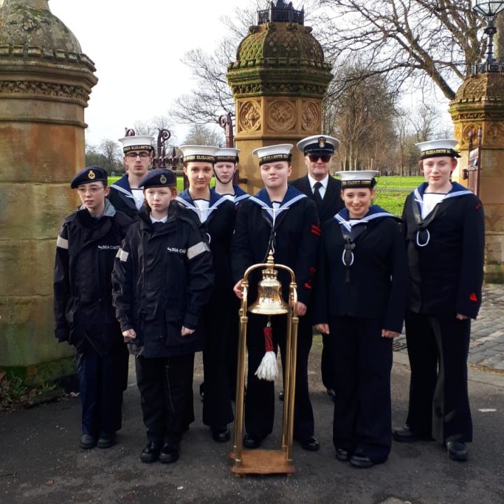 Cadets at the K13 monument