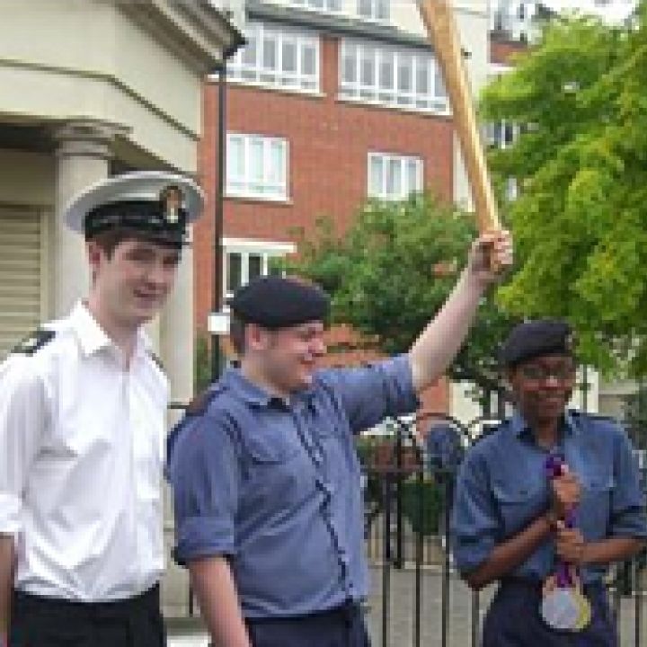 Olympic Torch aboard the Glorianna