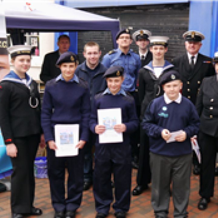 TS Wyvern Cadets celebrate the Sittingbourne St...