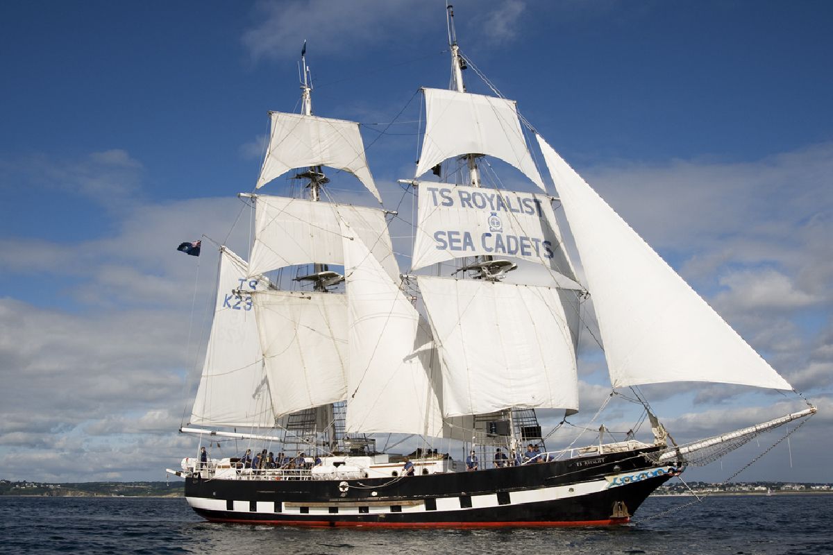 TS Royalist boat at sea