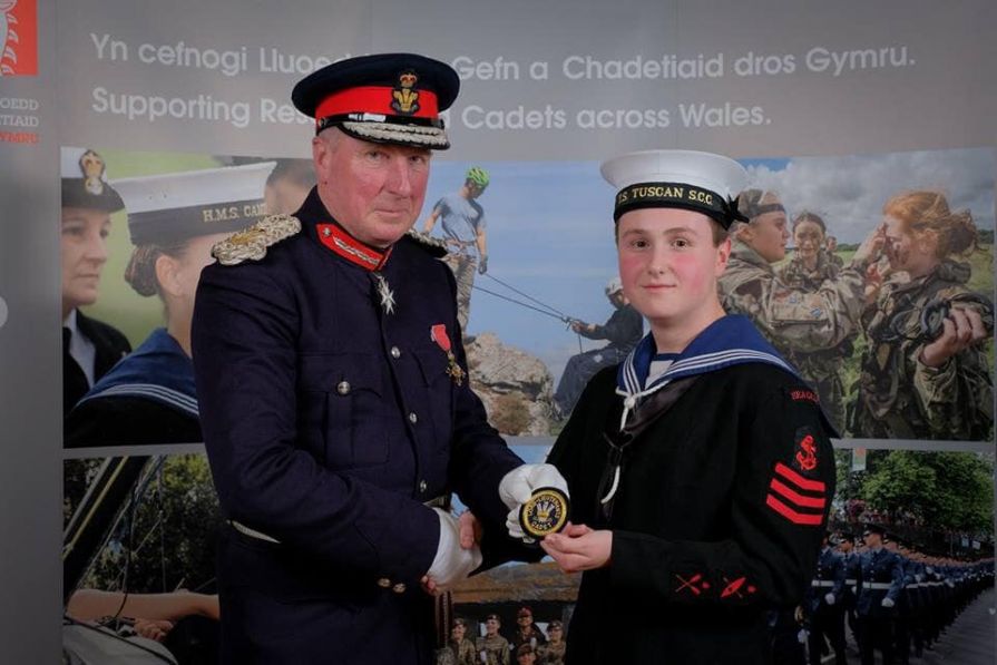 LC Challenger recieving his Lord Lieutenants Cadet