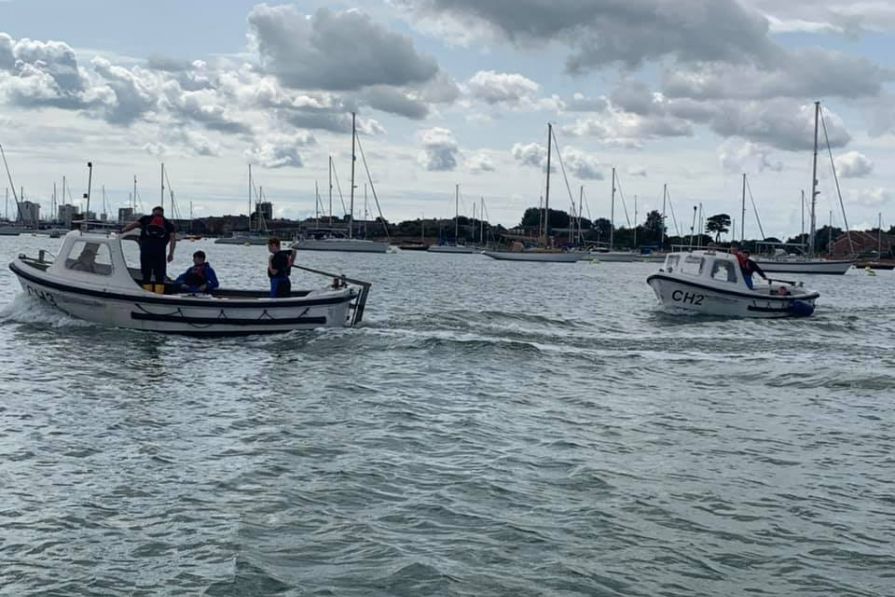 Powerboating in Portsmouth Harbour on our unit cam