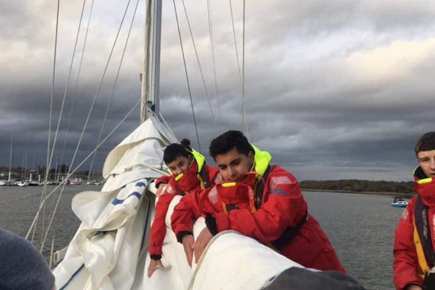 Flaking the sail