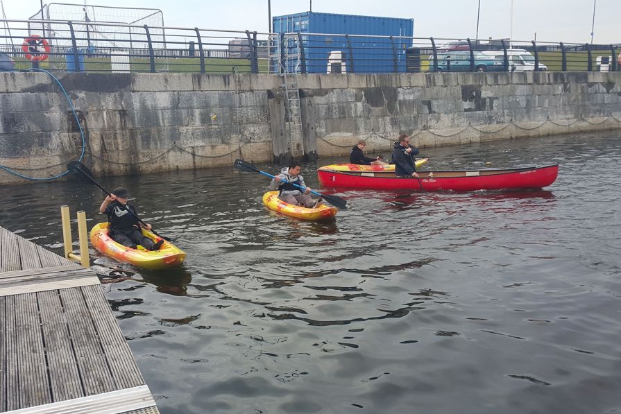 Kayaking at Chatham Maritime